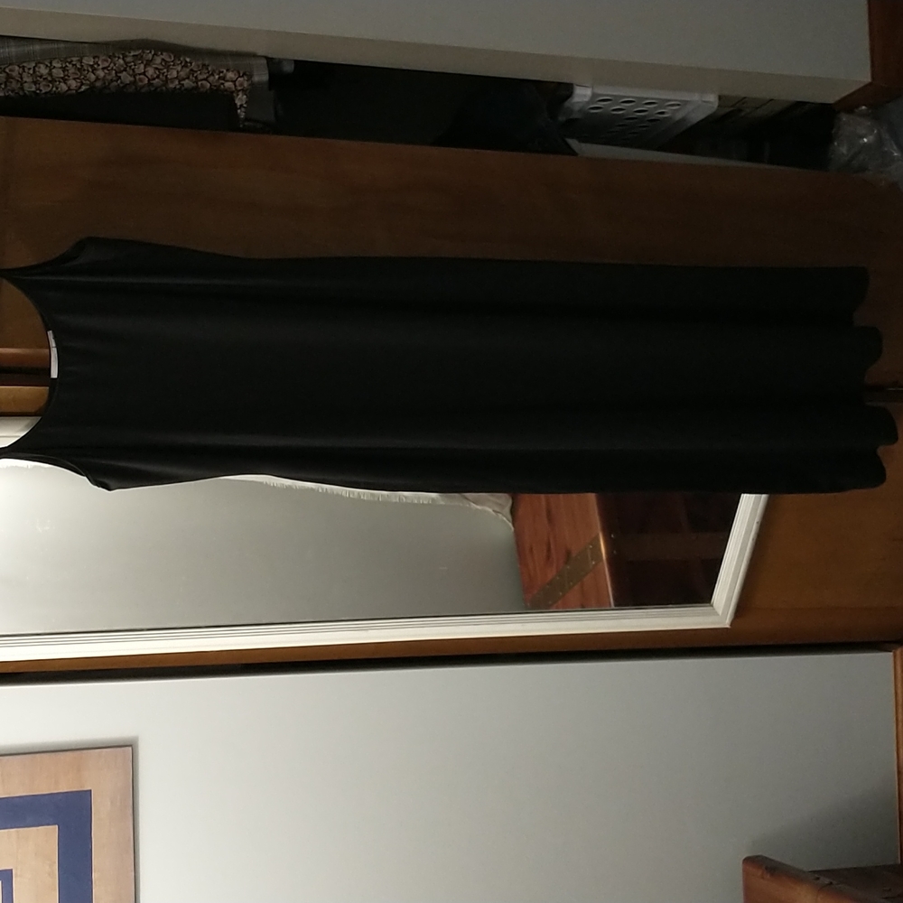 Stretch blend midi slip dress cami like fit size small black